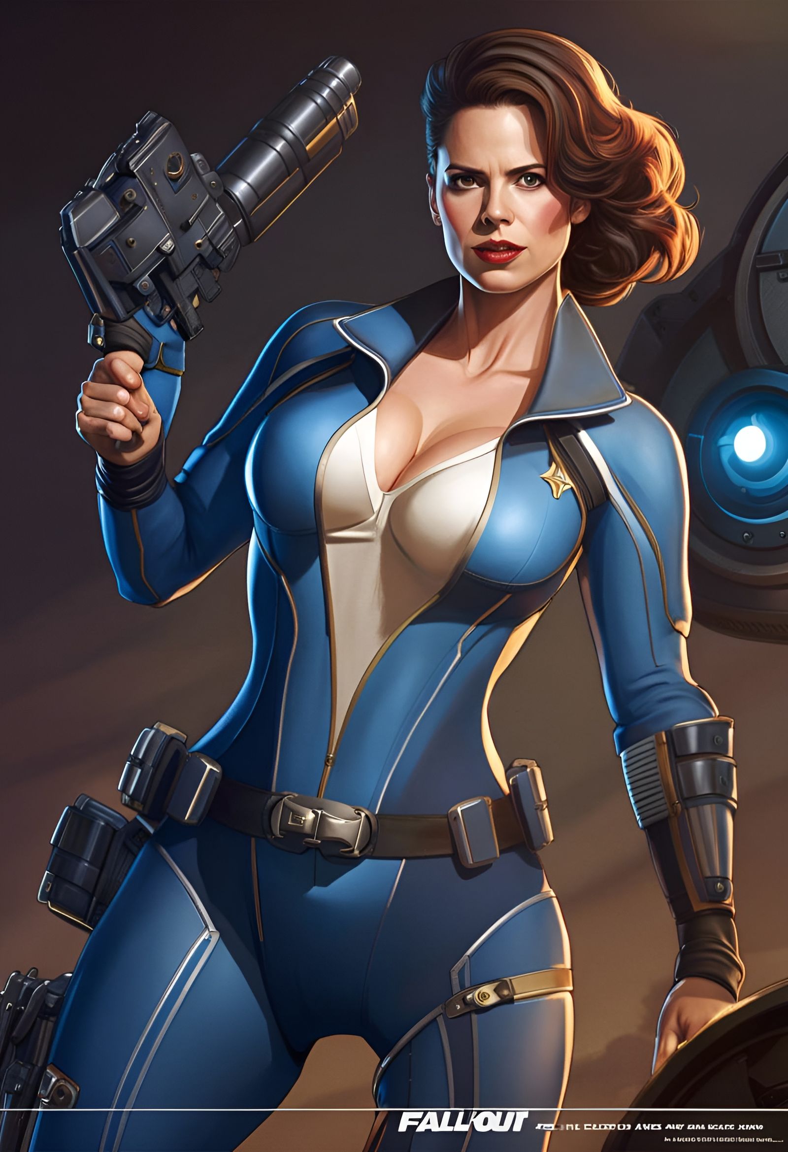 Hayley Atwell as Vault Dweller in Fallout Suit