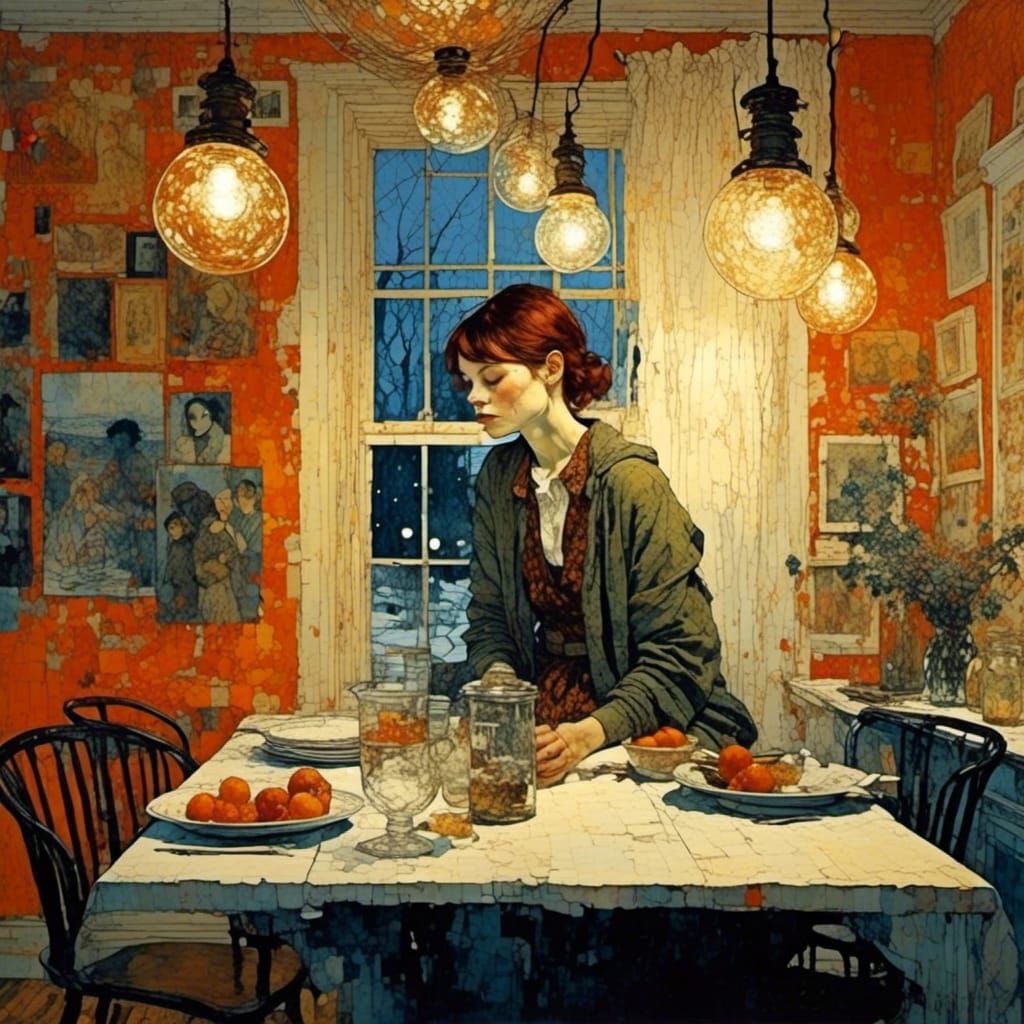 Bohemian Kitchen in Australian Tonalism Style