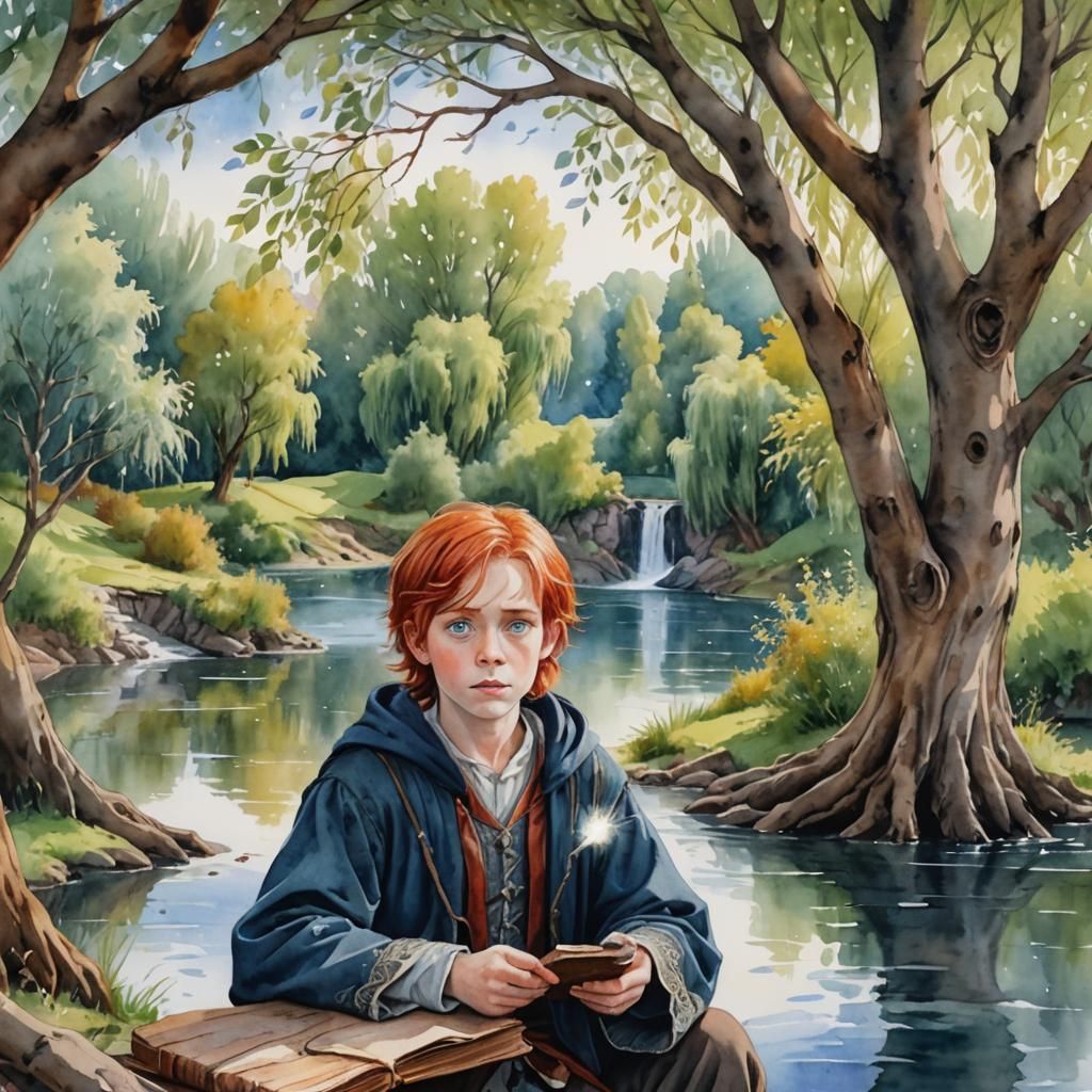 Ginger on the shore