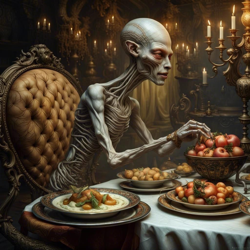 Bizarre Alien Feast in Magical Realism
