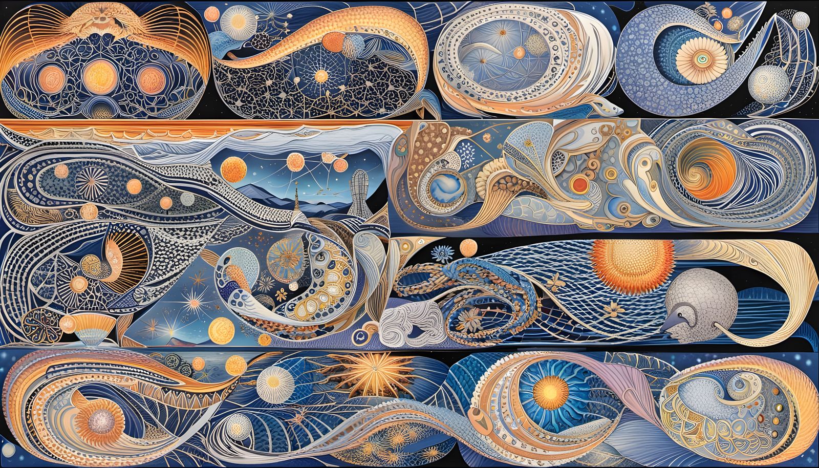 Fractal Cetacean: 3D Crystalline Zodiac Design