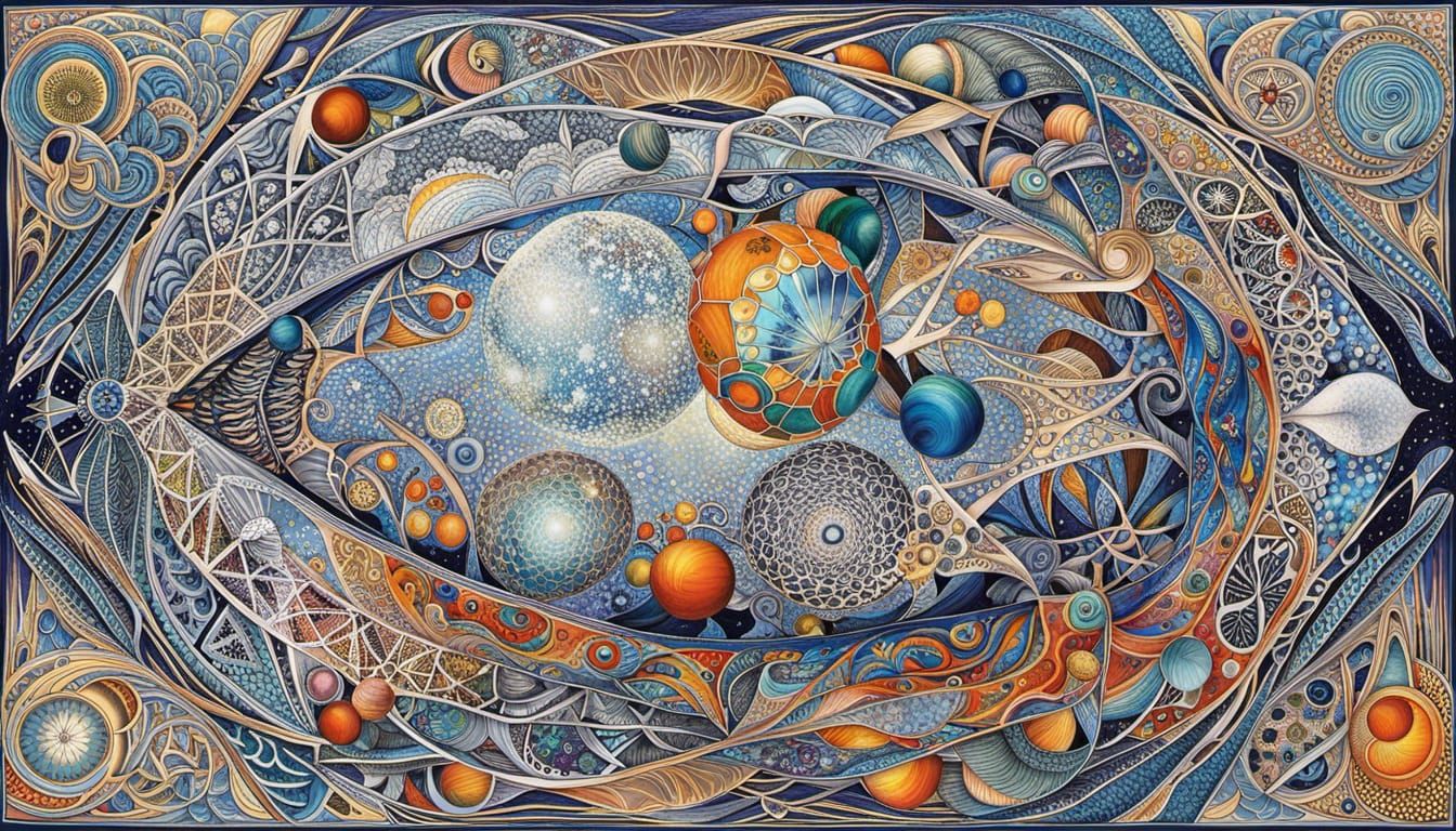 Fractal Whale Skeleton with Crystalline Accents