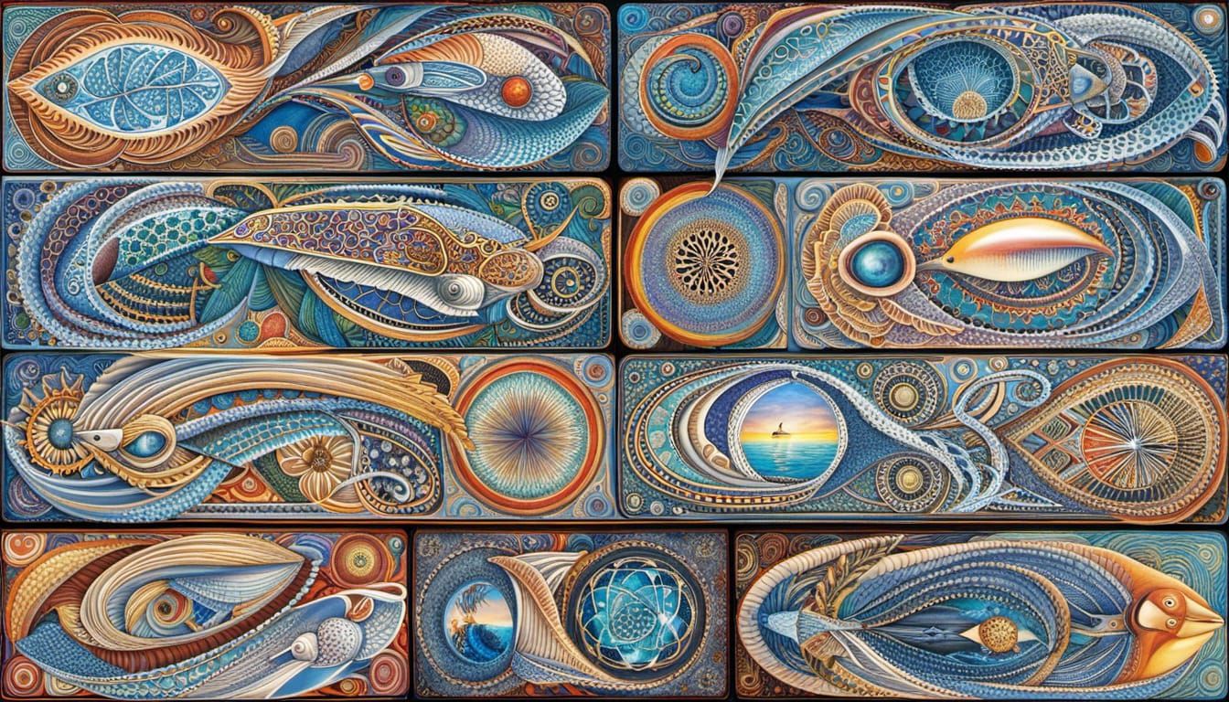 Complex Fractal Art with Crystalline Refractions