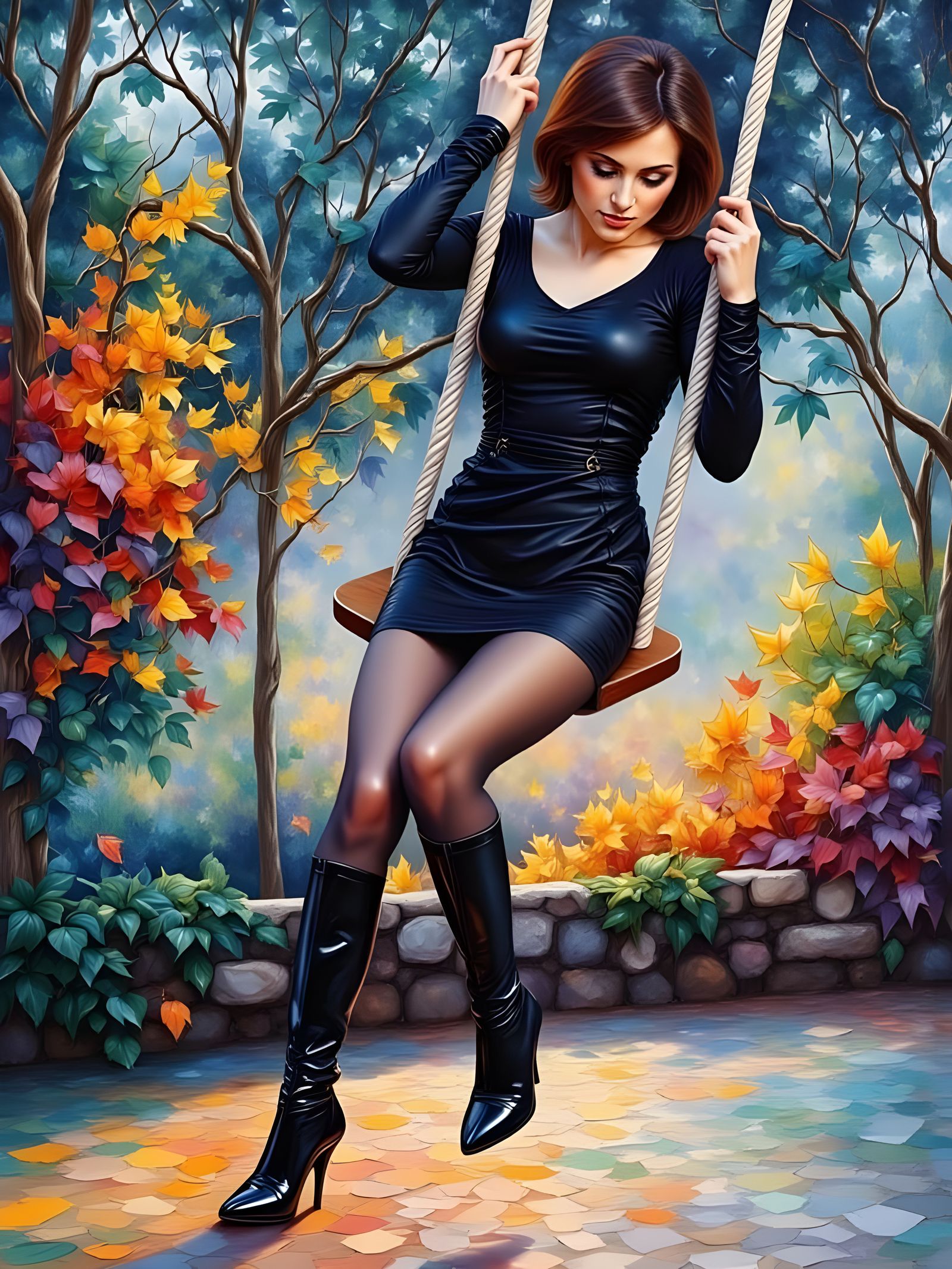 Ethereal Goddess of Autumn Leaves