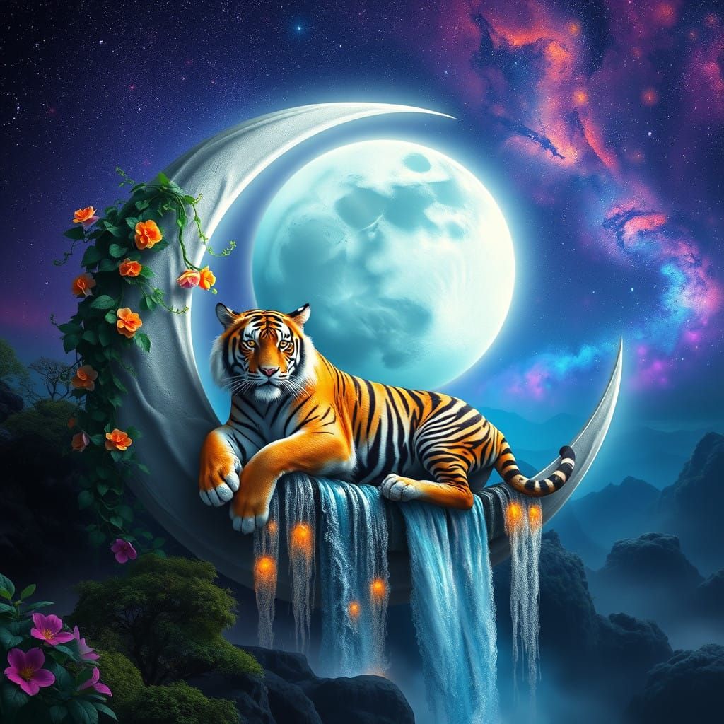 Celestial Dreamscape in Vibrant Hyper-Realism