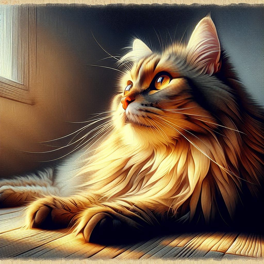 Low-poly oil ink airbrush painting. Full body shot. A beauti...