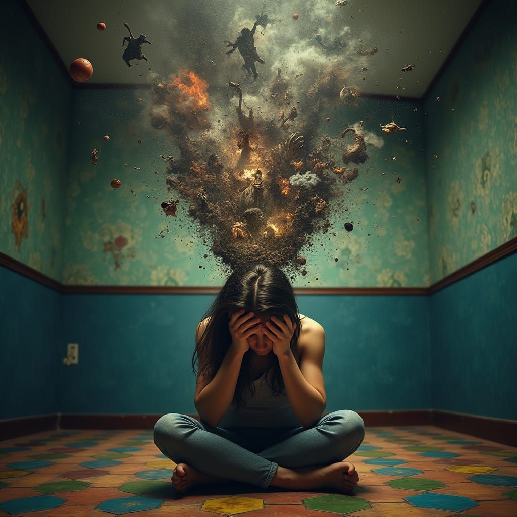 Distressed Mind: A Symbolic Depiction of Anxiety