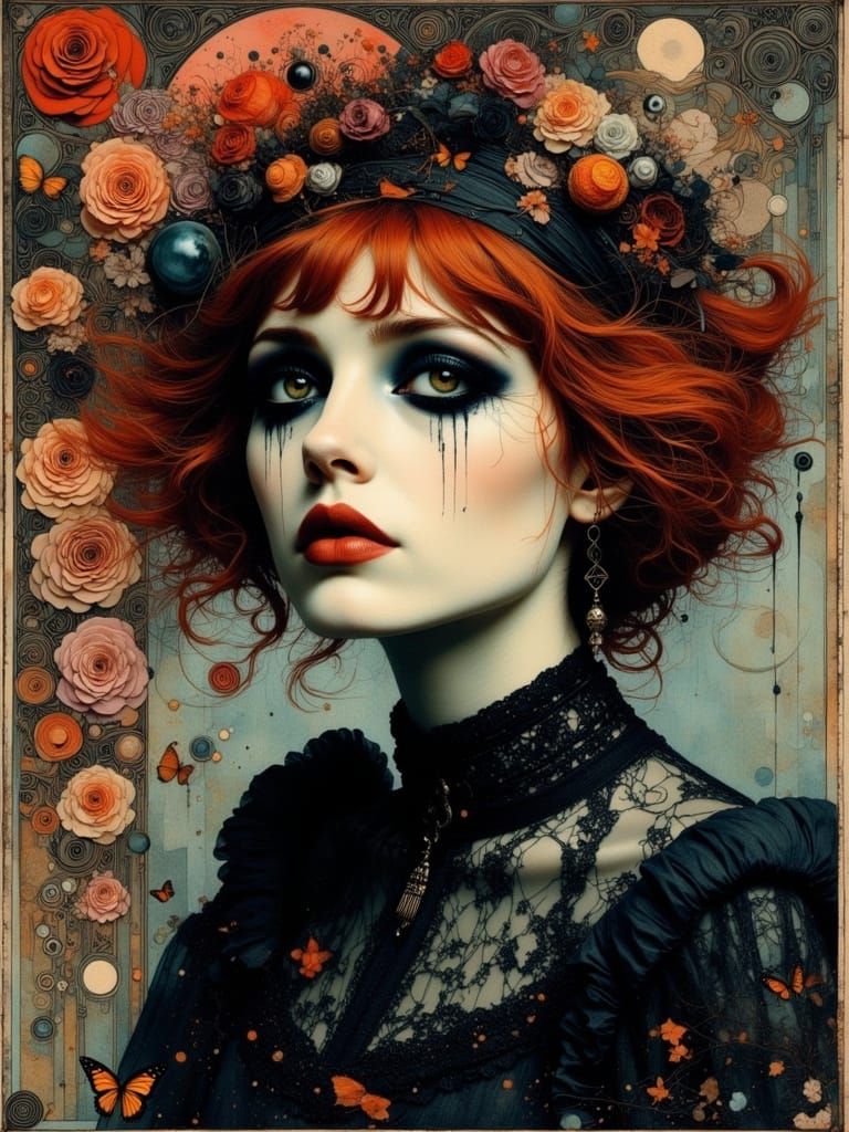 Gothic Surreal Woman: A Romantic, Macabre Portrait