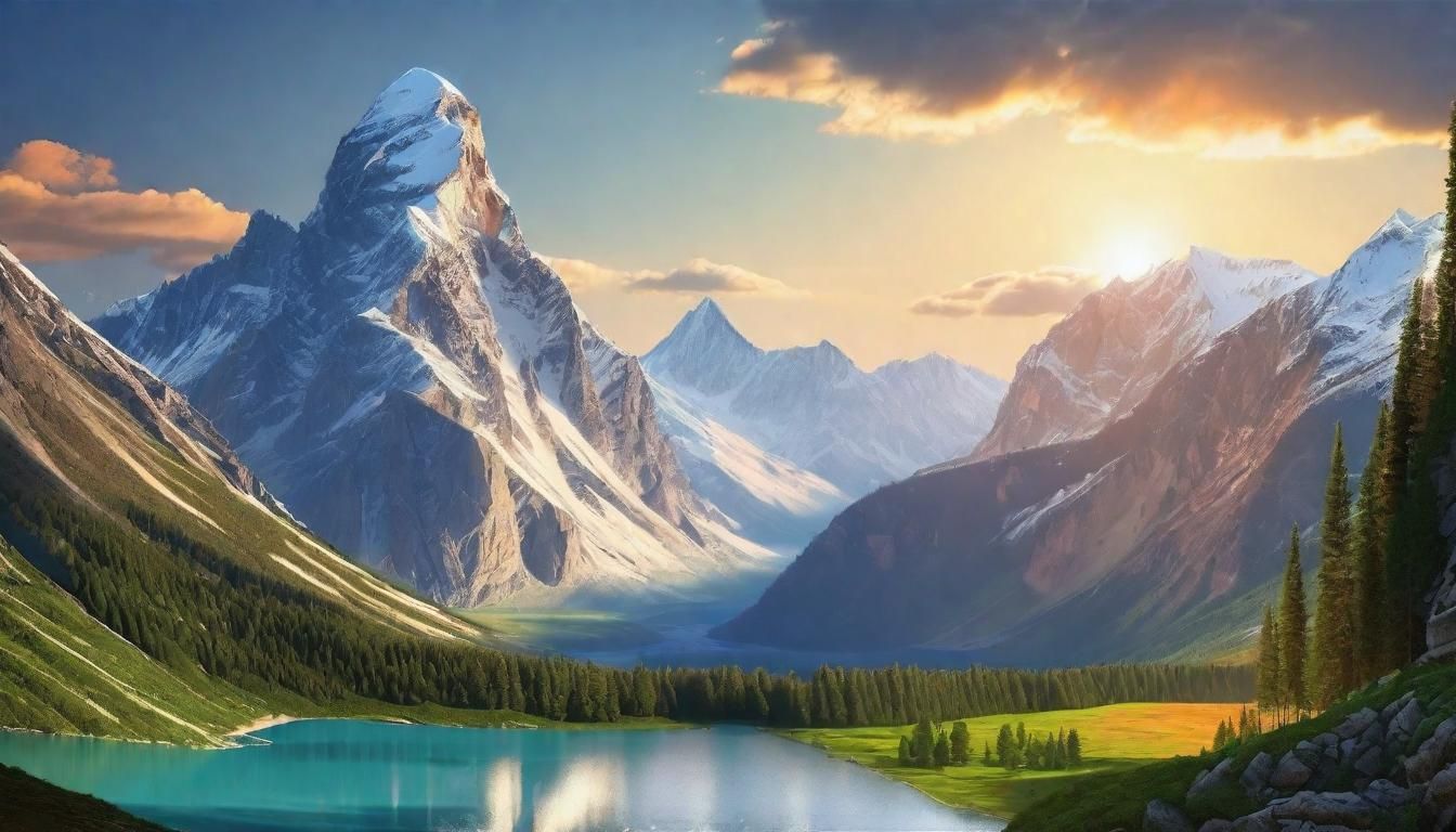 Breathtaking Mountain View of Majestic Peaks