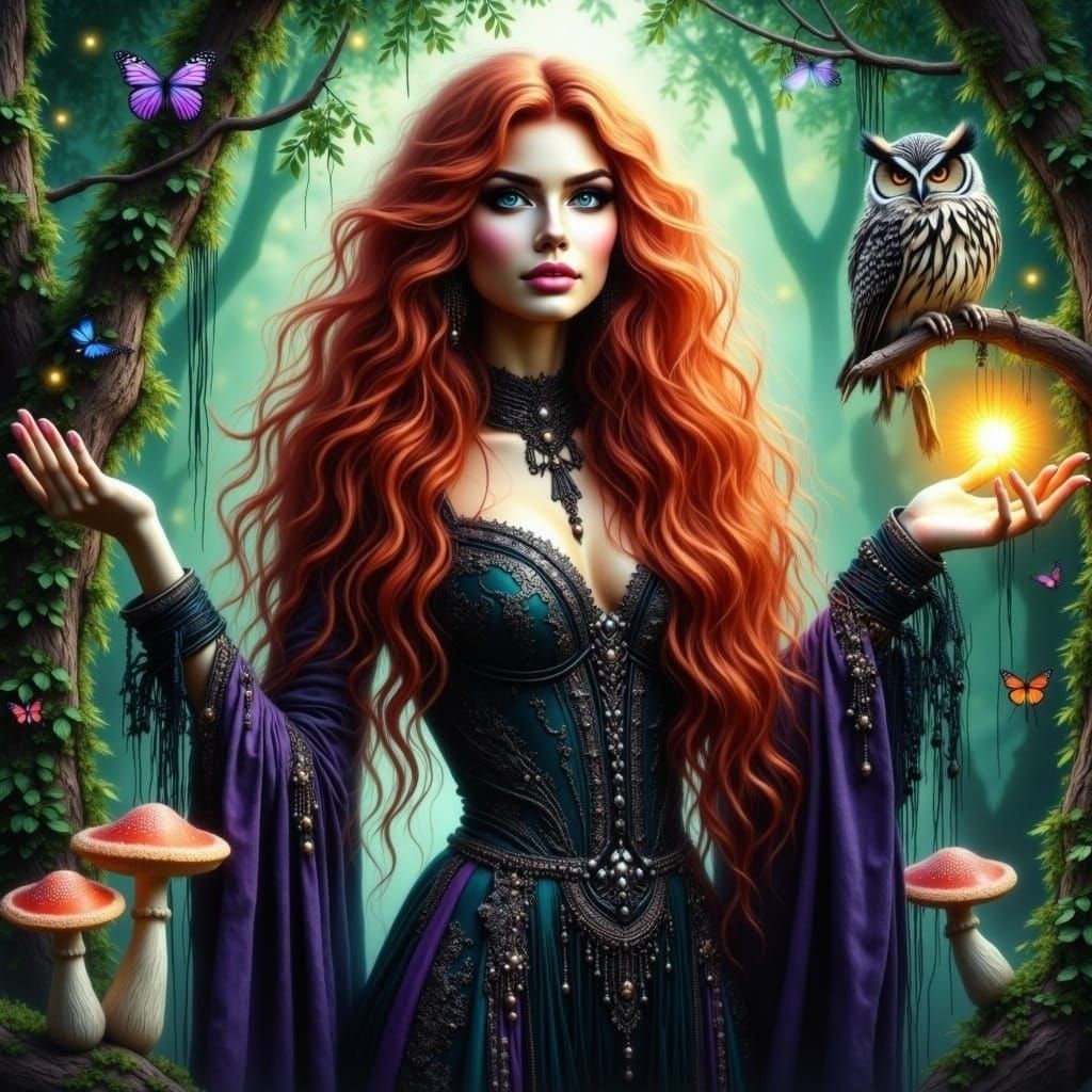 A fantasy scene of a <lora:Beautiful women:1.0> beautiful lo...