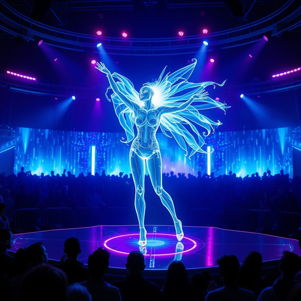 Holographic Dancer Shines on the Stage