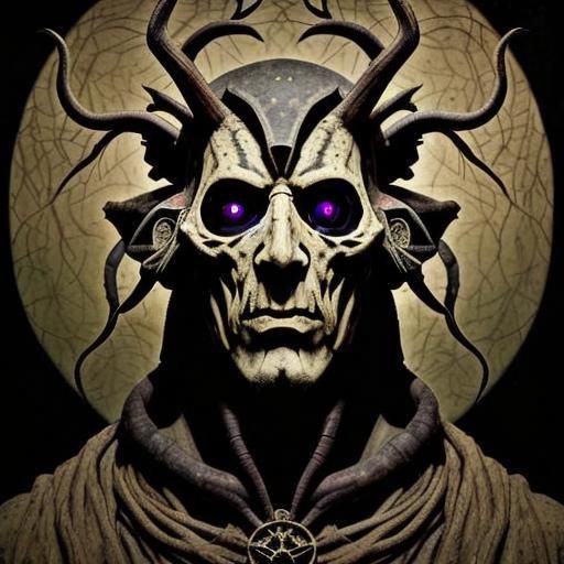 Haunted Hermit Portrait in Psychosensual Scuzzpunk Style