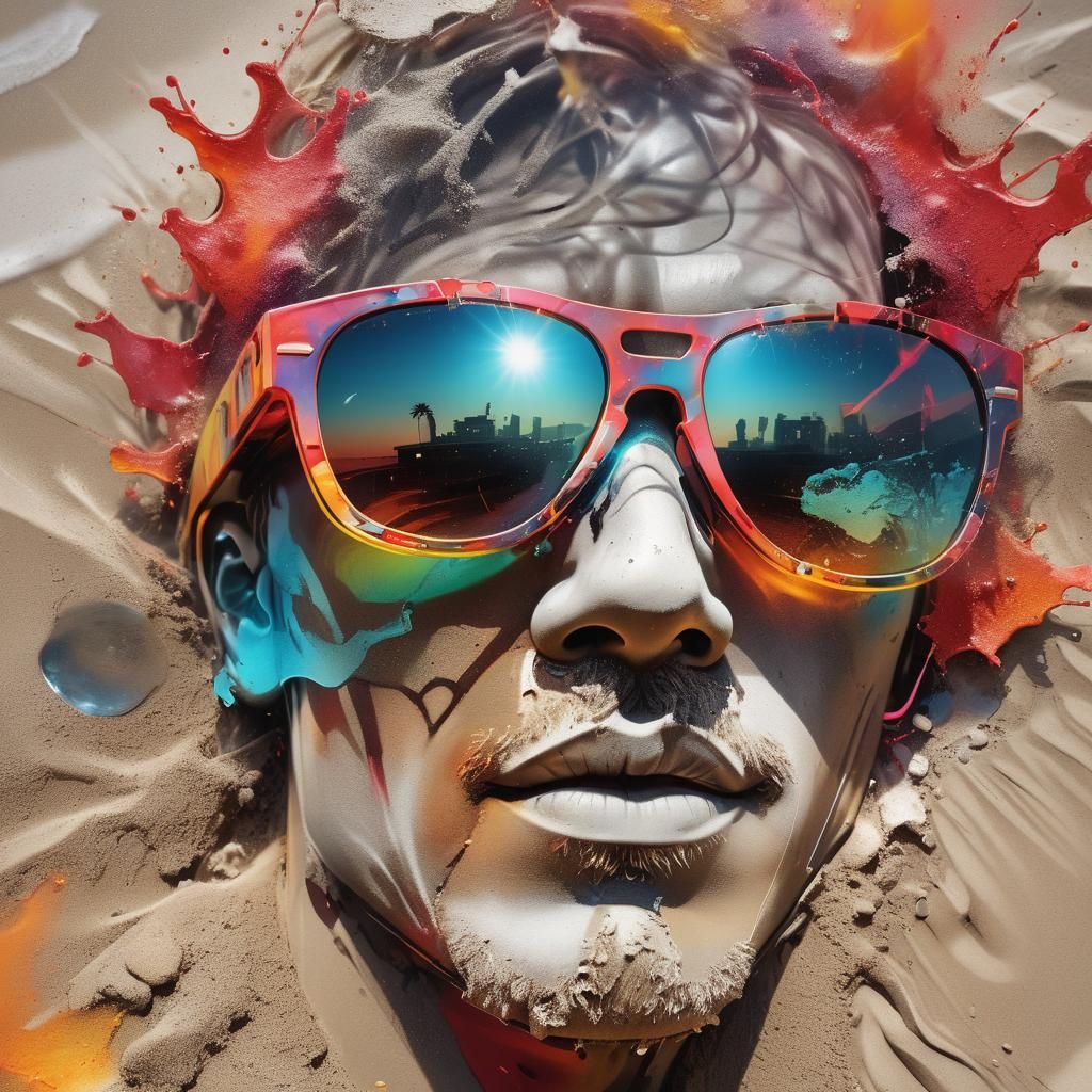 Hyper-Realistic Graffiti Portrait with Neon Glow