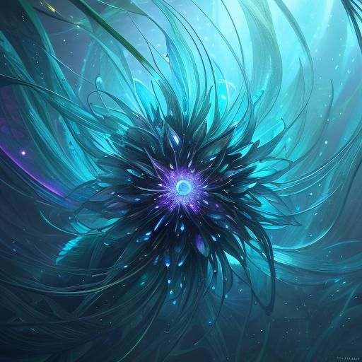 Ethereal Alien Cocoon Unfolds in Hyper-Realistic Bioluminesc...