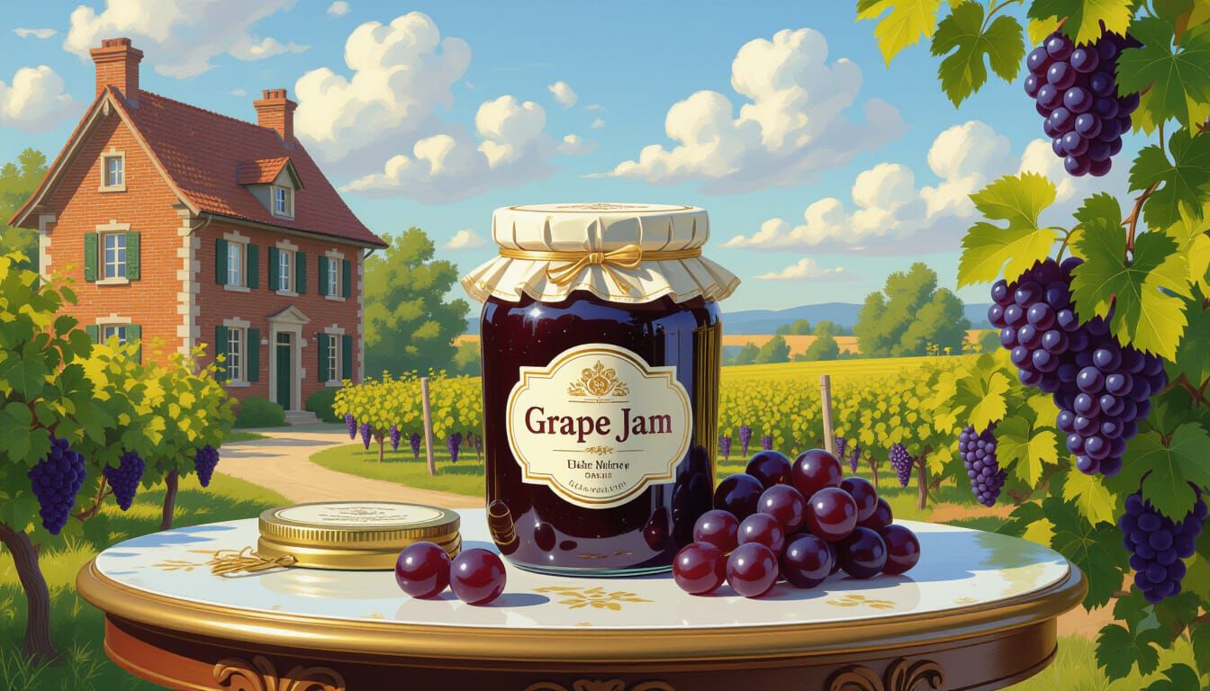 Luxurious Grape Jam Setting on Royal Table