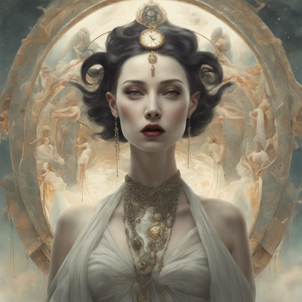Immortal Goddess: Surreal Digital Masterpiece