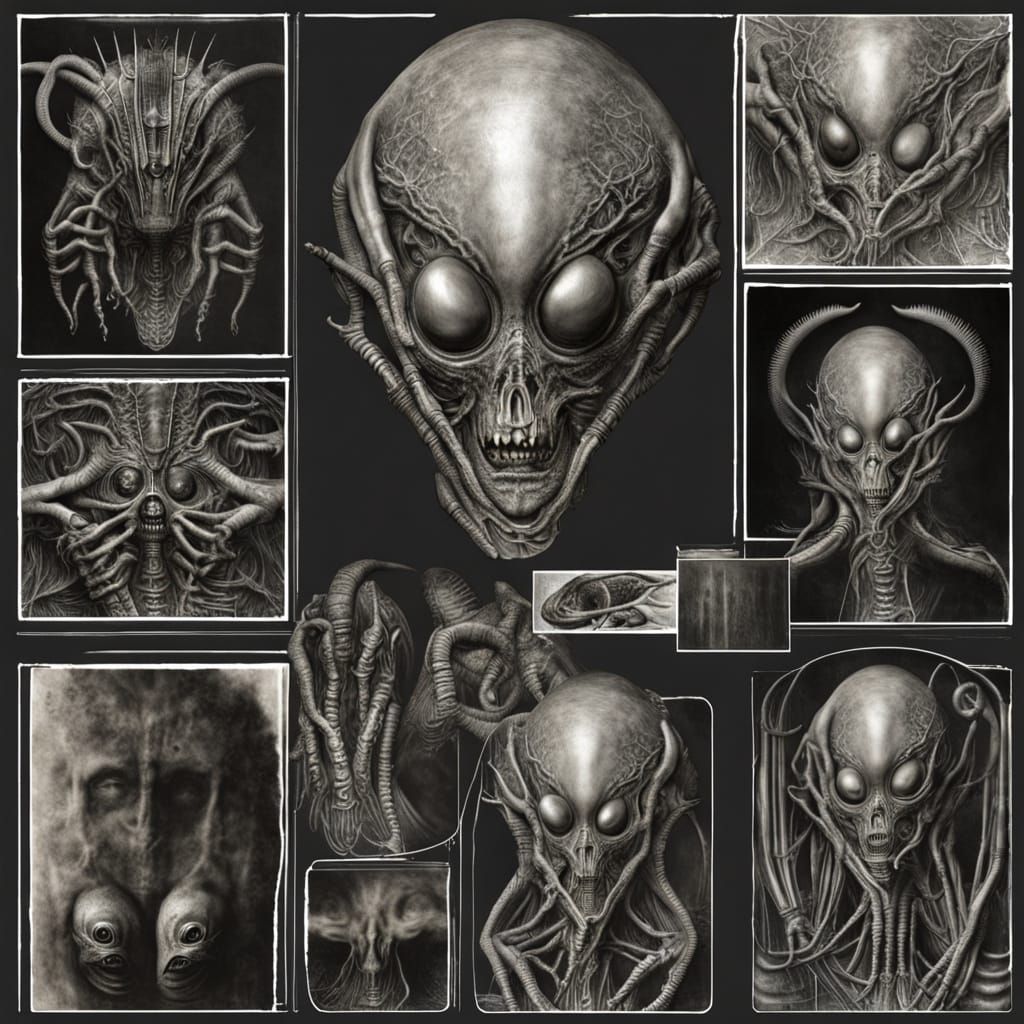 Alien Industrial Landscapes in Dark Hues