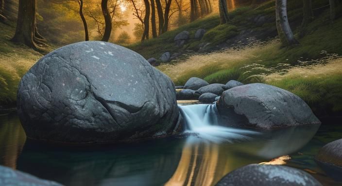 Hyperrealistic Hairless Cat Portrait in Forest Setting