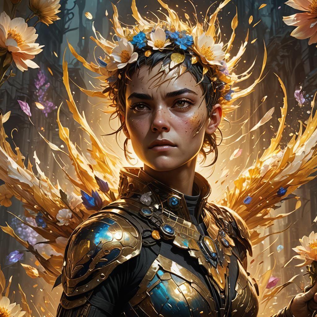 Furious White Fly Bursts From Glowing Flower