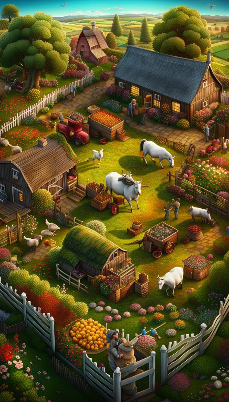 Romantic Farmscape with Rococo Fencing, Unreal Engine