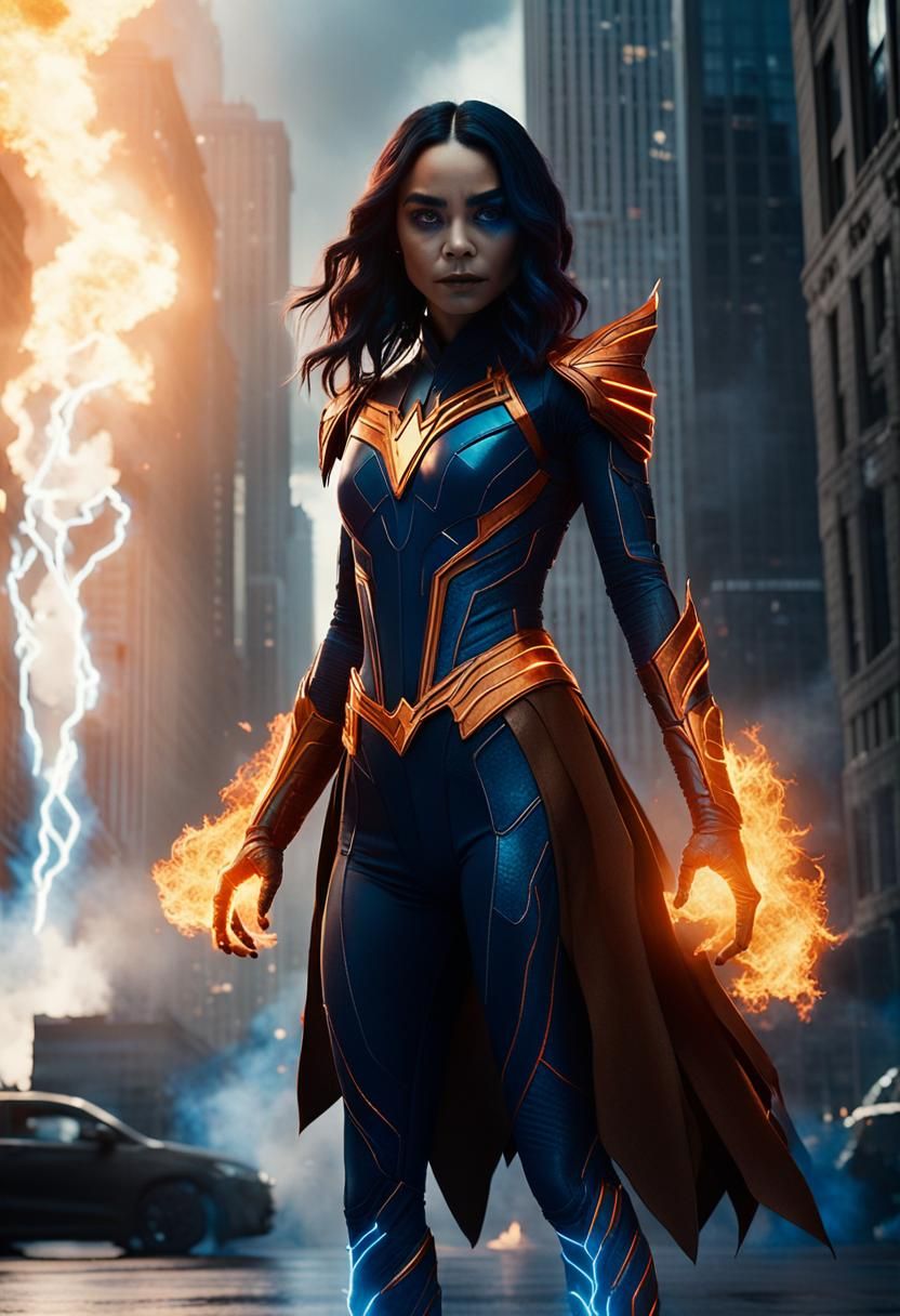 Heroic Woman in Chicago: Cinematic Dark Fantasy