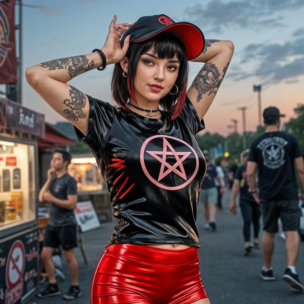 Goth Rockstar in High Shine Latex