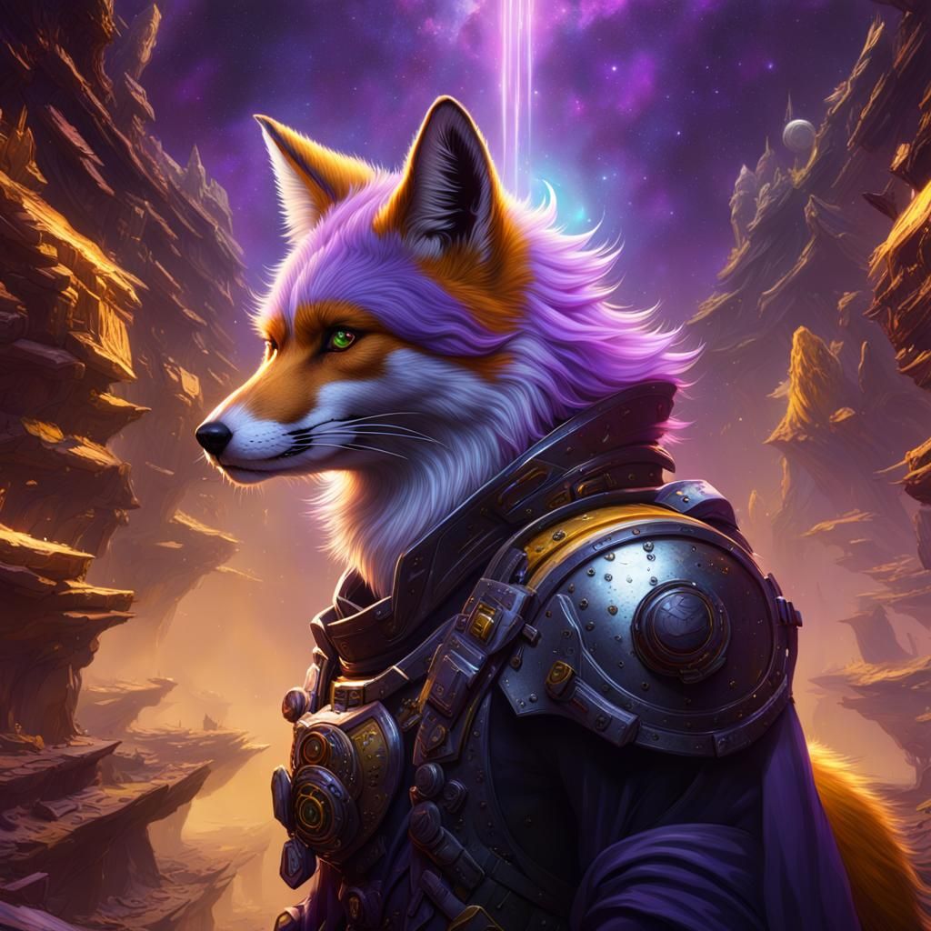 Space Fox: A Dark Fantasy Concept Art