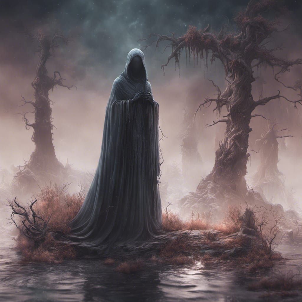 Ethereal Ghostly Presence in Spectral Haze