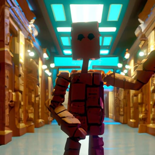 Minecraft Usher Welcomes Theater Customers