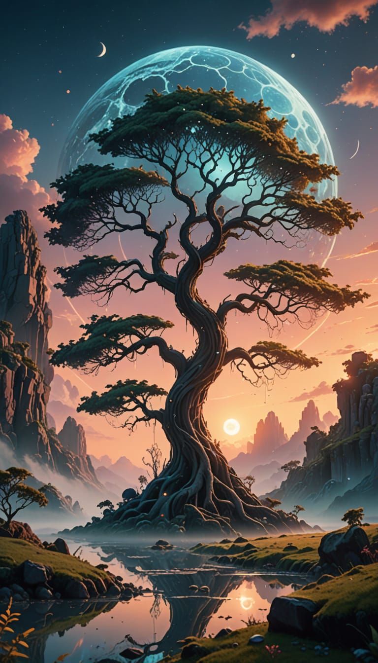 Ethereal Tree Portal to a Fantasy Realm