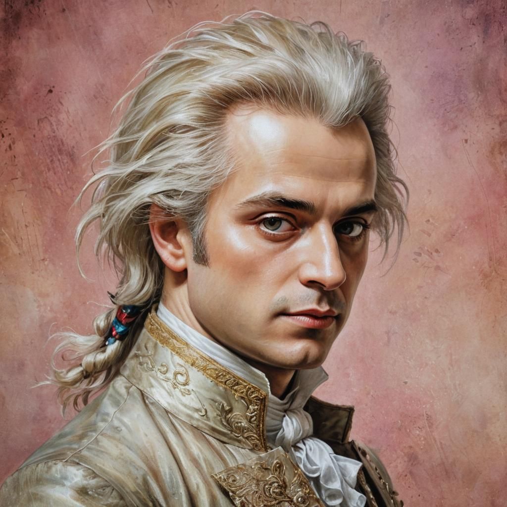 Mozart Portrait in Luis Royo Style