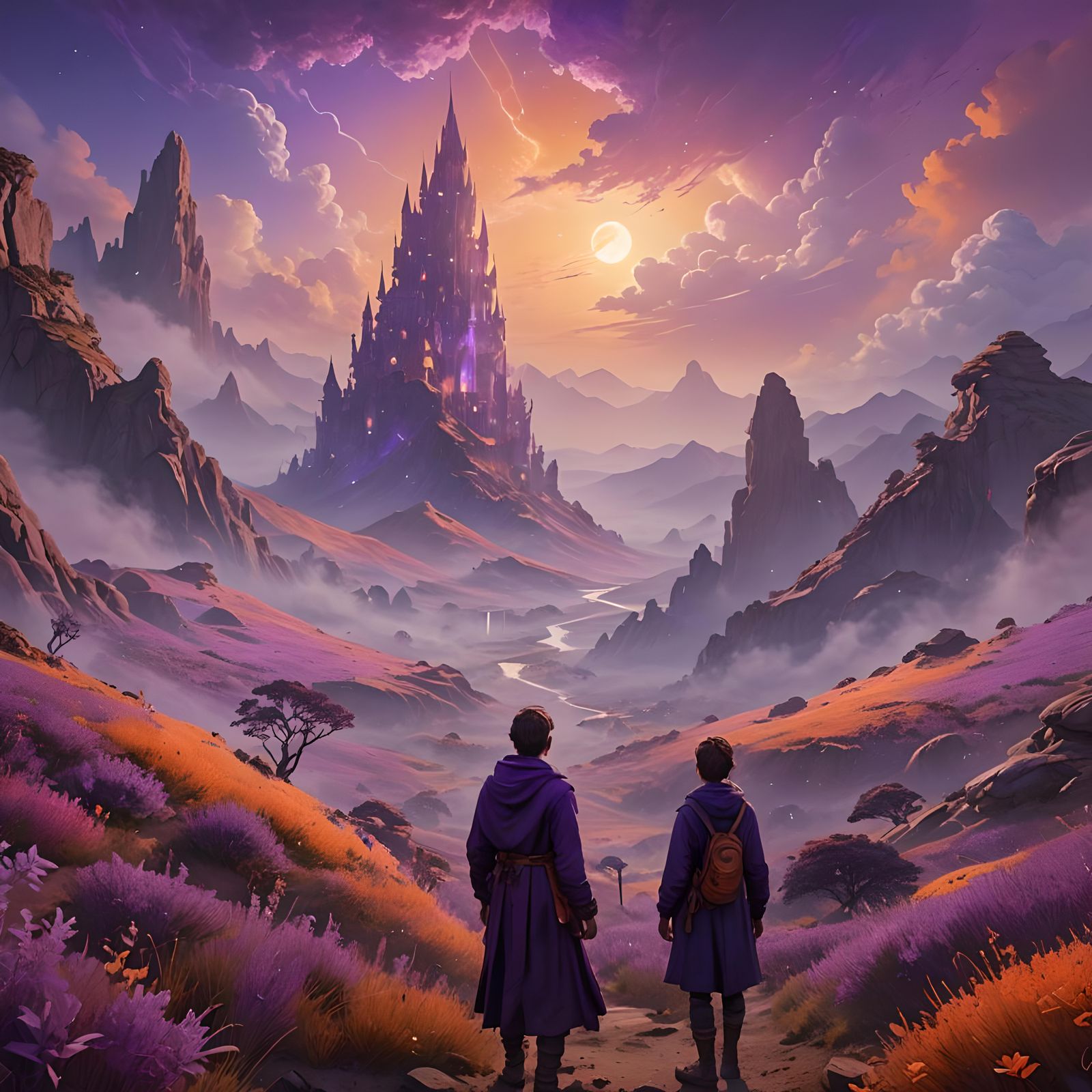 Ethereal Dreamscape Reunion in Fantasy Concept Art