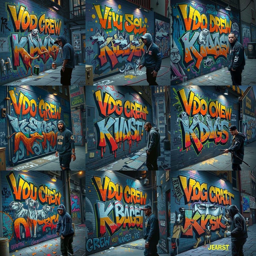 Rapper and Graffiti Artist Portrait in Detailed Matte Style