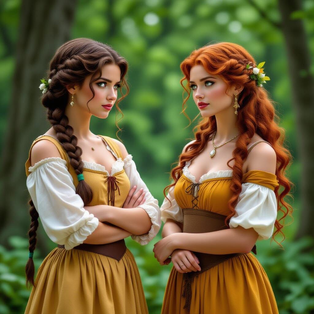 Penelope confronts Calypso in a Beech Forest