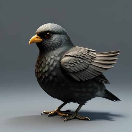 Middle Finger Hand Gesture in 3D Rendering