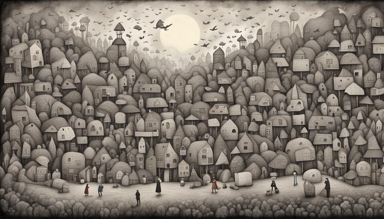 Consumerism Fairytale in Magic Realism Style