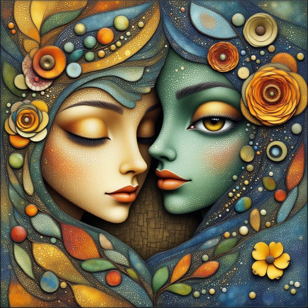 <lora:Stoneart:1.0> <lora:Mixed Media:1.0> angel, demon 💗sh...