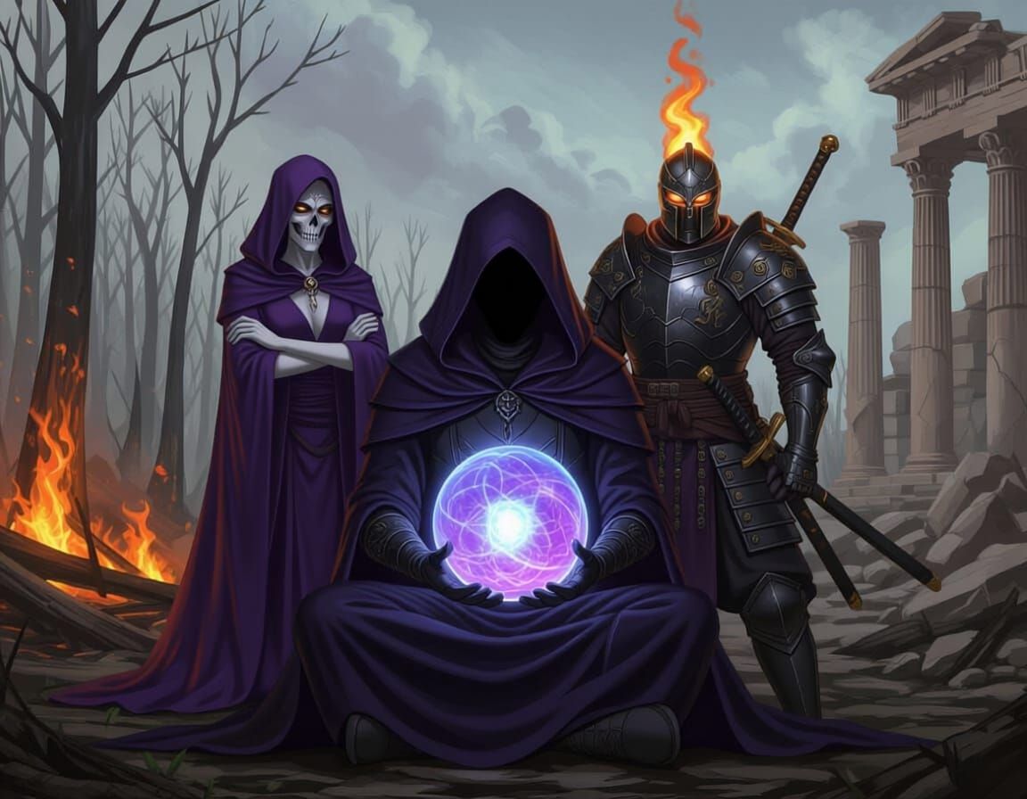 Death and War Personified in Detailed Concept Art