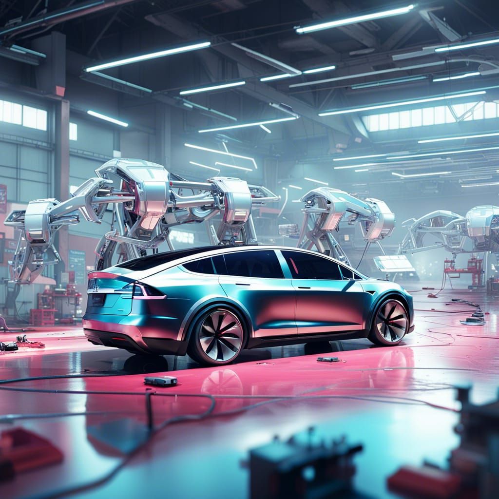 Tesla car factory and the new Tesla Model SX ππβ‘π€πβοΈπ€