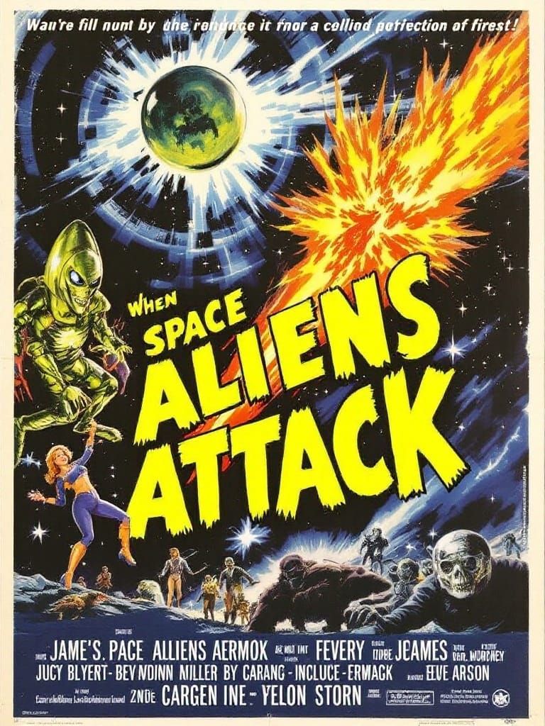 Glowing Space Beasts Attack Retro-Futuristic Earth in a 60s ...