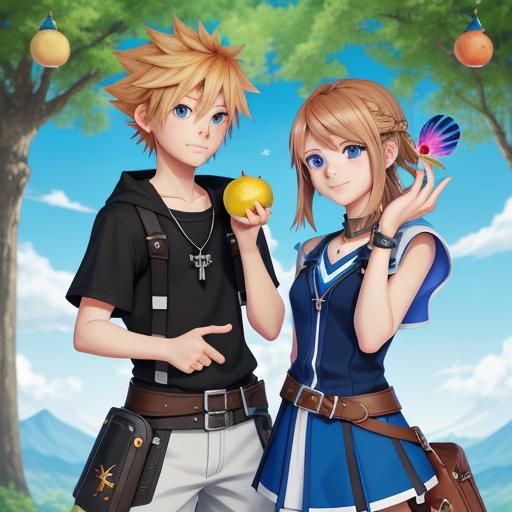 Anime Style: Two Youths Share Paopu Fruit