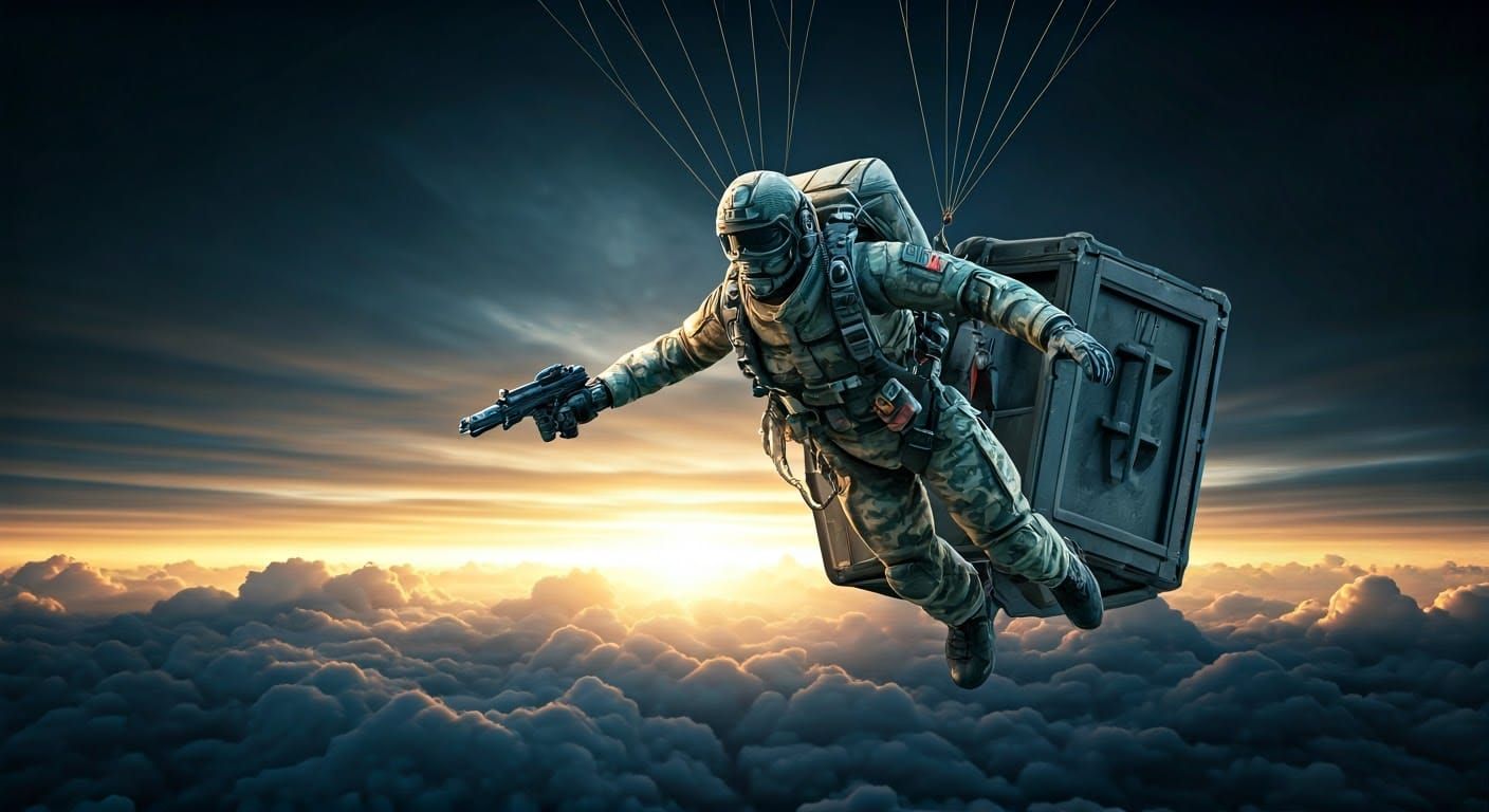 Highly Detailed Sci-Fi Action Figure in Dynamic Military Cra...