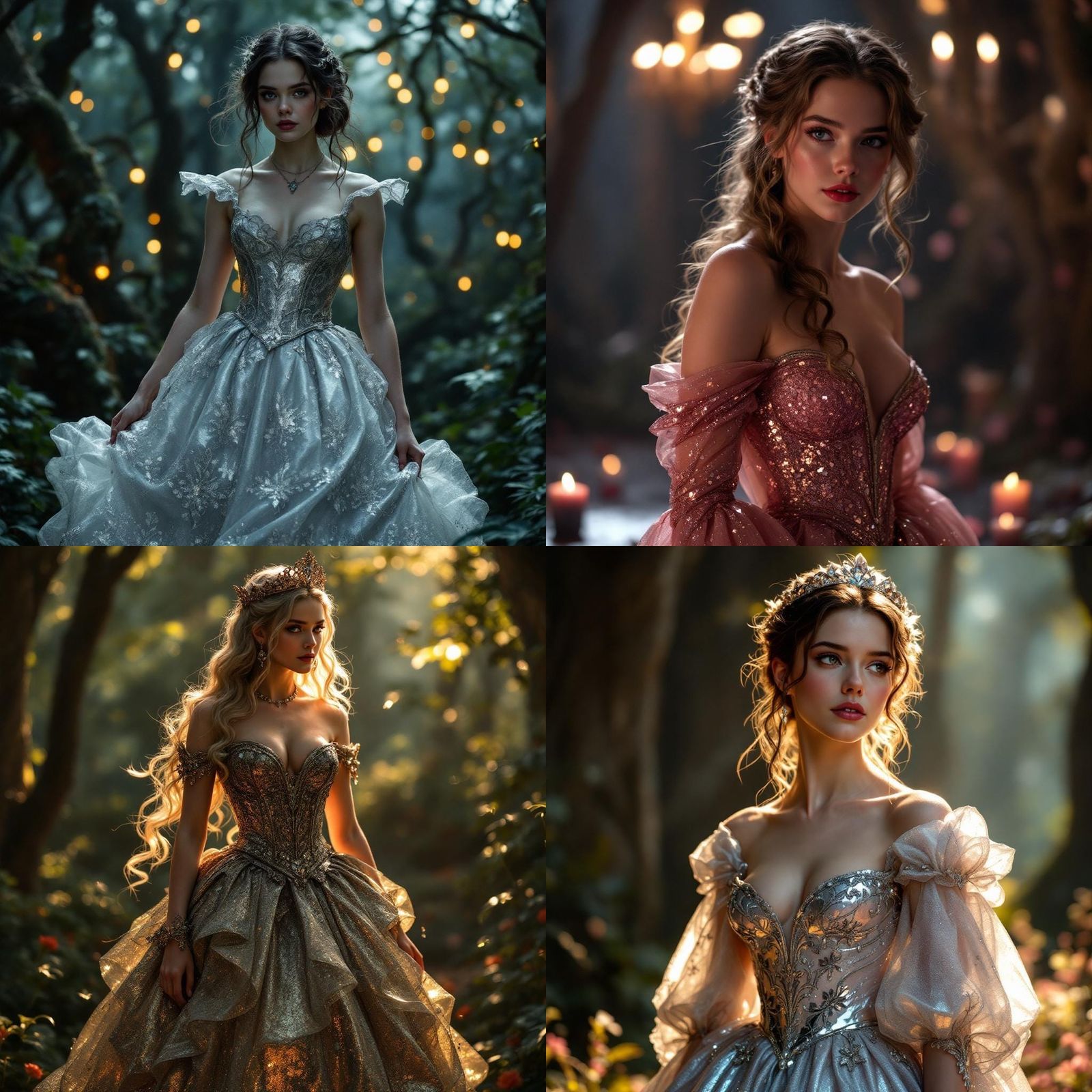 Aurora as Briar Rose in Metallic Dress