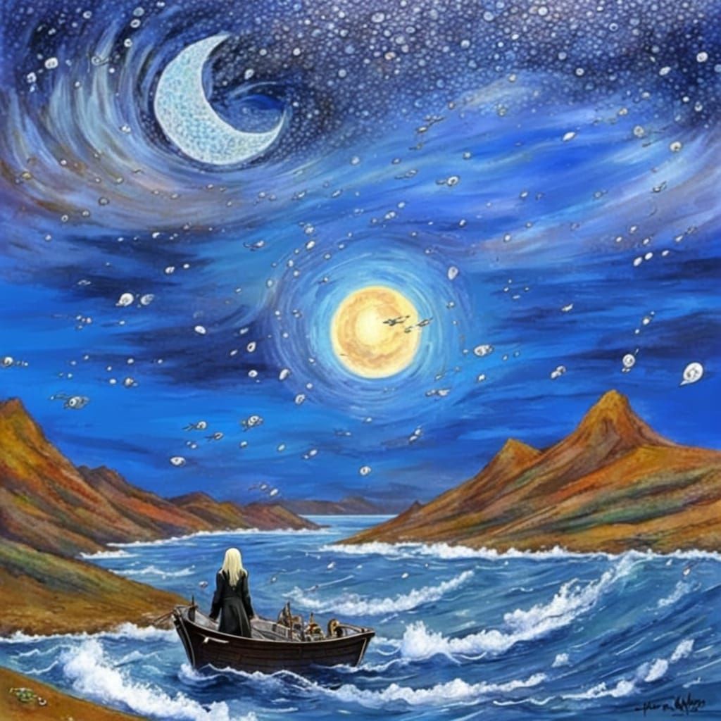 Lucius Malfoy on a Stormy Sea