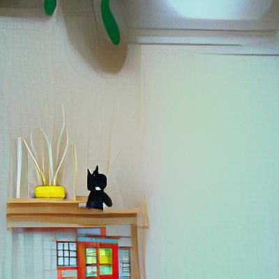 Miffy as Black Cat Minimalist Illustration