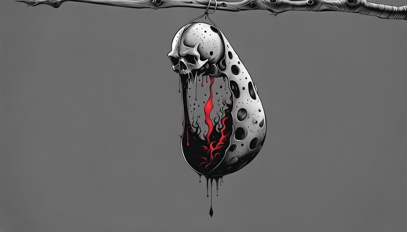 Delicate Tattoo Art: Empty Chrysalis and Skulls