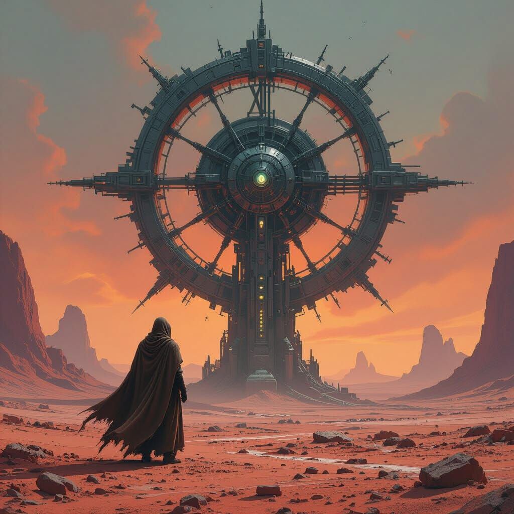Biomechanical Sundial on a Desolate Planet