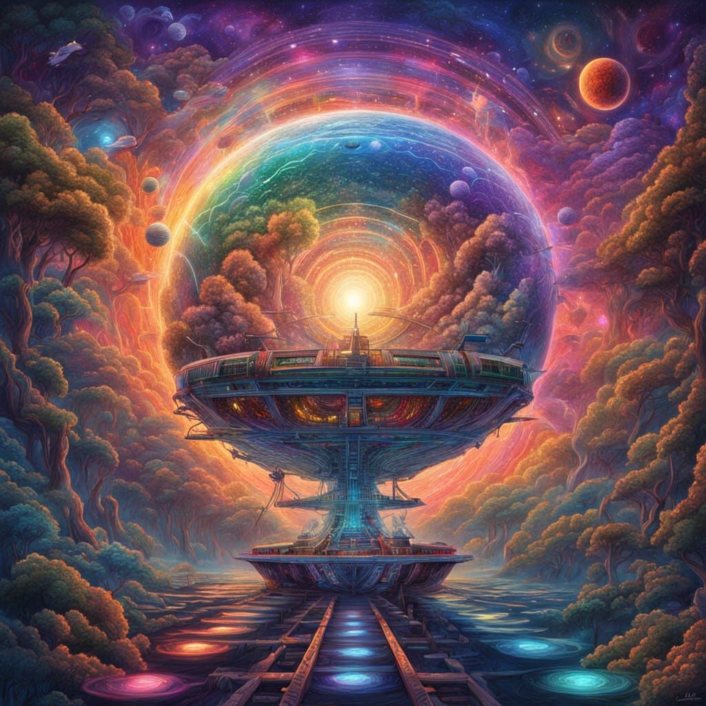 Cosmic Vortex of Colors and Light