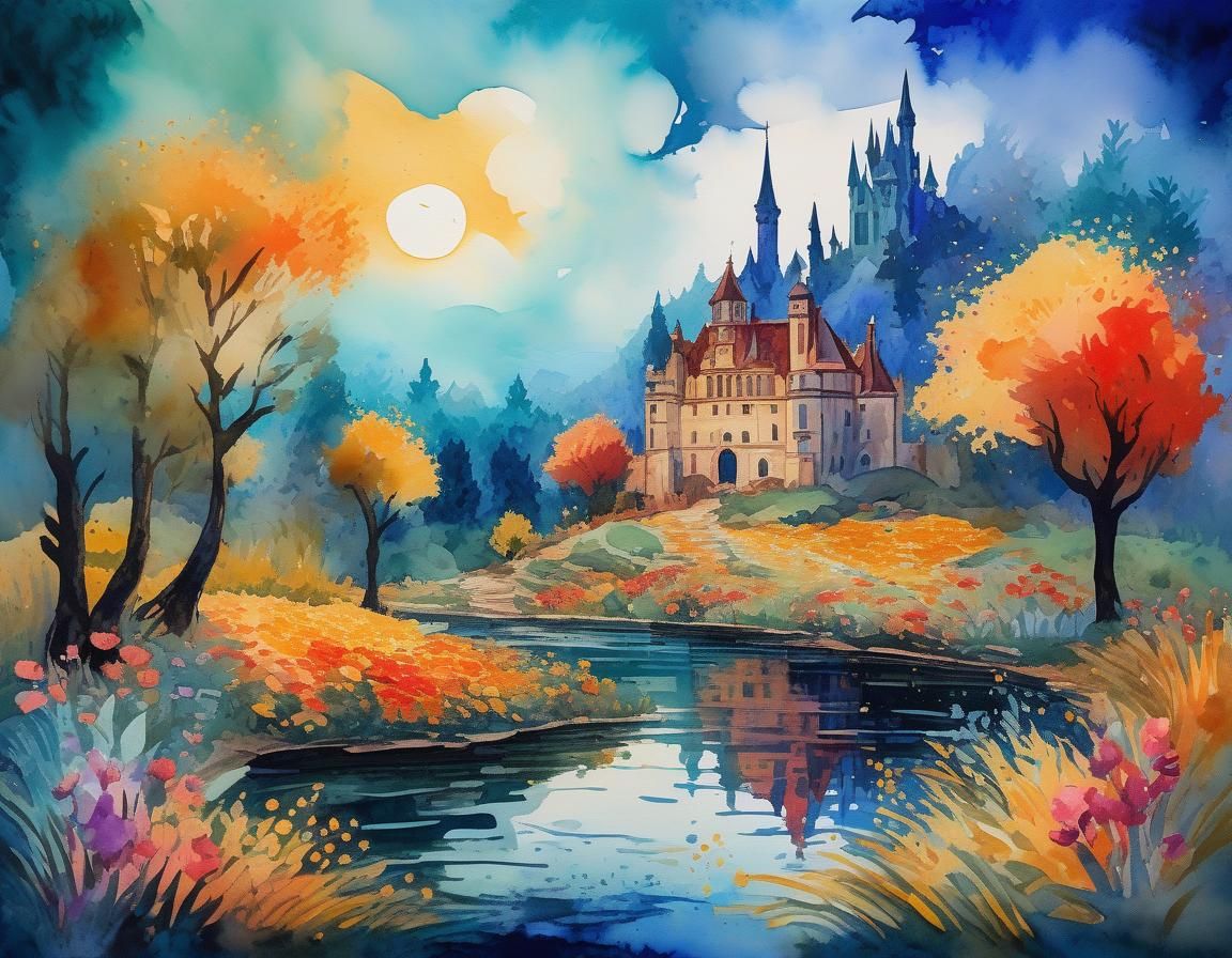 Impressionist Gouache Painting: Once Upon a Time