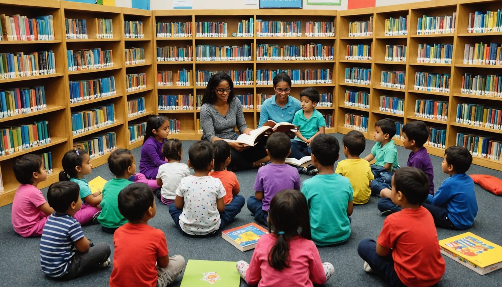 Children Enjoying Storytime at the Library